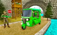 Auto Rickshaw Games 2021 :Army Taxi Game 2021 Screen Shot 0