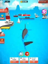 Idle Shark World - Jeu Tycoon Screen Shot 10