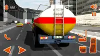 Modern City Gas Station 3D Pickup Truck Refueling Screen Shot 0