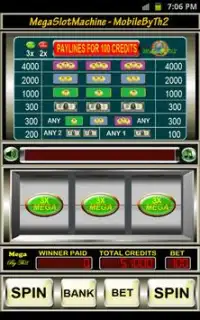 Mega Slot  Machine Trial Screen Shot 2