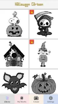 Halloween Cartoon - Pixel Art Screen Shot 1