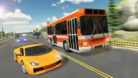 Racing In Bus: Real Highway Traffic Screen Shot 1