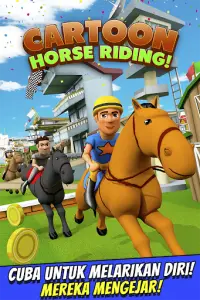 Cartoon Horse Riding Game Screen Shot 0
