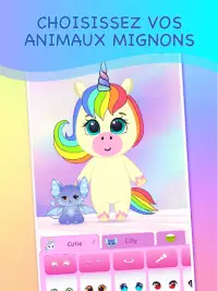 Créateur d'Avatar d'Habillage de Licorne Chibi Screen Shot 2