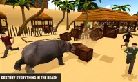 Angry Hippo Attack Simulator-City & Beach Attack Screen Shot 10