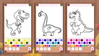 子供の色を塗る恐竜、赤ちゃんのためのぬりえ、ぬりえこども Screen Shot 7