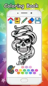 Coloring Sugar Skull Screen Shot 1