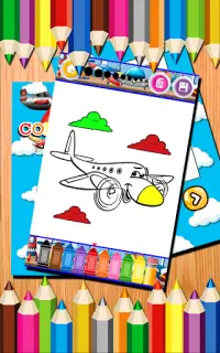 Air-Planes Coloring Pages. Painting Game. Screen Shot 2