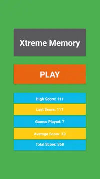 Xtreme Memory - Colors Memory Extreme Screen Shot 0