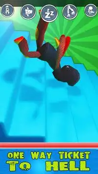 Sticky man free falling jump (ragdoll games) Screen Shot 2