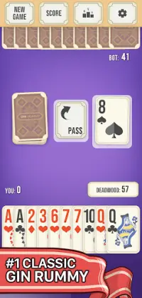 Gin Rummy - Classic Card Games Screen Shot 2