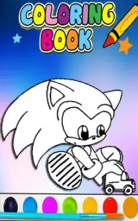How to color Sonic The hedgehog -for kids-- Screen Shot 2