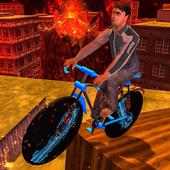 Rooftop BMX Bicycle - Impossible Lava Tracks Sim