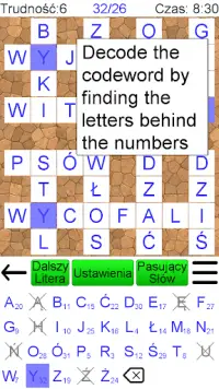 Kodowe Słowo Krzyżówka   Screen Shot 1