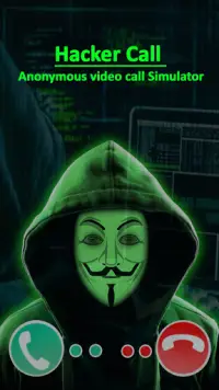 Hacker Call - Anonymous video call Simulator Screen Shot 0