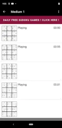 Sudoku sınırsız Oyunlar Screen Shot 2