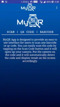 MyQR : Light Weight QR Code/Barcode Scanner Screen Shot 2