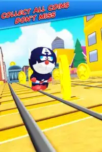 3D Captain Cat Subway Run Screen Shot 1