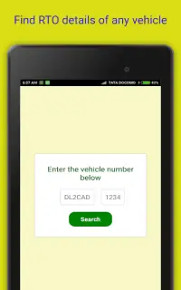 Vehicle registration details Screen Shot 4