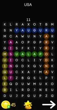 ⭐Word Search: Countries. Free time killer game⭐ Screen Shot 4