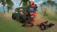 4x4のオフロード救急車のゲーム Screen Shot 1