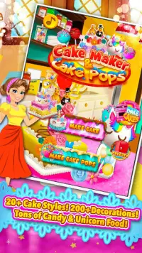 Cake & Cake Pops Maker - Fun Cooking Food Games Screen Shot 1
