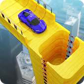 Besar Mega Lereng Mobil Balap Stunts Simulator