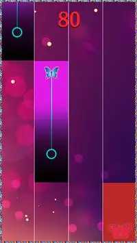 Piano Tiles : Purple Butterfly Piano Tiles Screen Shot 1