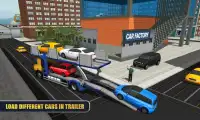 City Car Transporter Trailer Sim：トラックゲーム Screen Shot 0