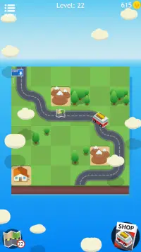Road Trip FRVR - Hubungkan Jalan Puzzle Mobil Screen Shot 2