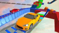 मेगा रैंप स्टंट कार रेसिंग साहसिक: मुफ्त गेम Screen Shot 2