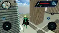 Flying Green Stickman Rope Hero Gangstar Crime Screen Shot 4