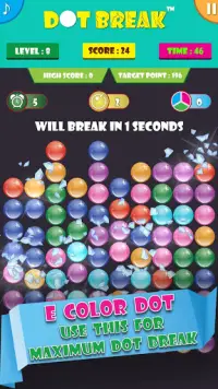 Dot Break™ -ألعاب فقاعة Screen Shot 0