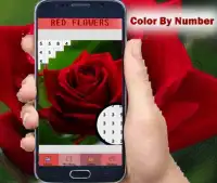 Red Flower Color By Number-Pixel Art Screen Shot 0