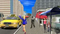 Moderno Città Taxi Guidare Simulatore 3D 2019 Screen Shot 3