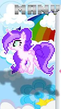 unicornio - color por número juego de arte pixel Screen Shot 2