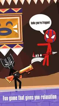 Super Hero Stickman Warriors: Spider Battle War Screen Shot 2
