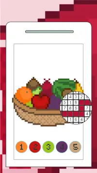 Pixel Art Fruit Coloring Games Screen Shot 3