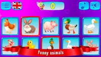 Jeux d'enfant tuiles d'animaux Screen Shot 3