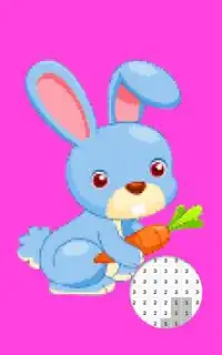 Bunny Color By Number - Pixel Art Screen Shot 0