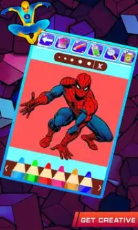 spider of man coloring super heroes fans Screen Shot 5