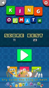 King of Math - Math Free Games Screen Shot 0