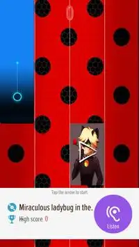 🐞 Ladybug Piano Cat Tiles 3 Screen Shot 1