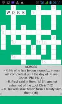 Bible Crossword Screen Shot 2