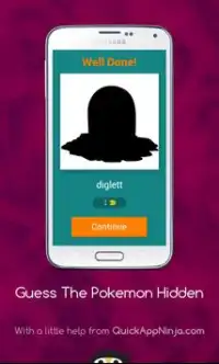 Quiz Guess the Pokemon Hidden Screen Shot 1