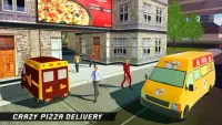 Giao hàng Pizza kỳ lạ Van: Simulator Xe tải Thực p Screen Shot 5