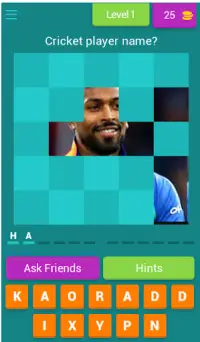 Cricket Quiz Game-Guess the Indian cricket player Screen Shot 0