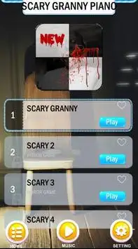 Scary Granny Horror Piano Tiles Screen Shot 0