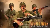 permainan perang dunia: ww2 gun tembakan perang Screen Shot 0