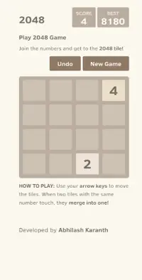 2048 - Puzzle Game Screen Shot 0